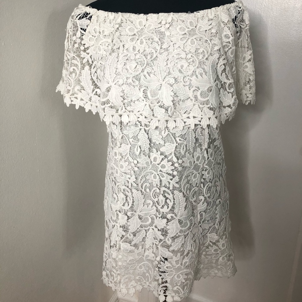 Zara off shoulder lace dress